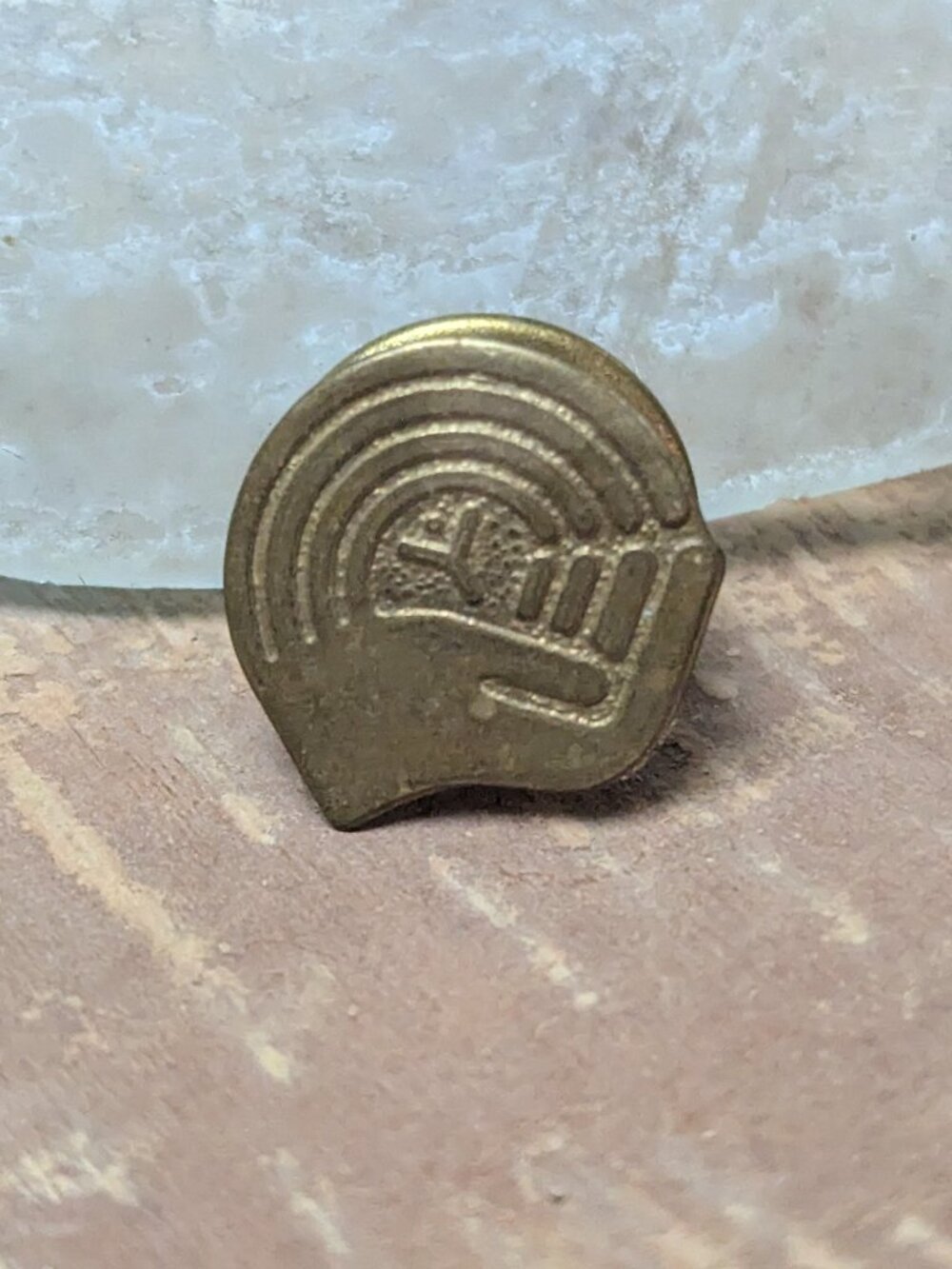 Vtg Young Mens Christian Association YMCA Hand Logo Lapel Pinback Pin Union Made